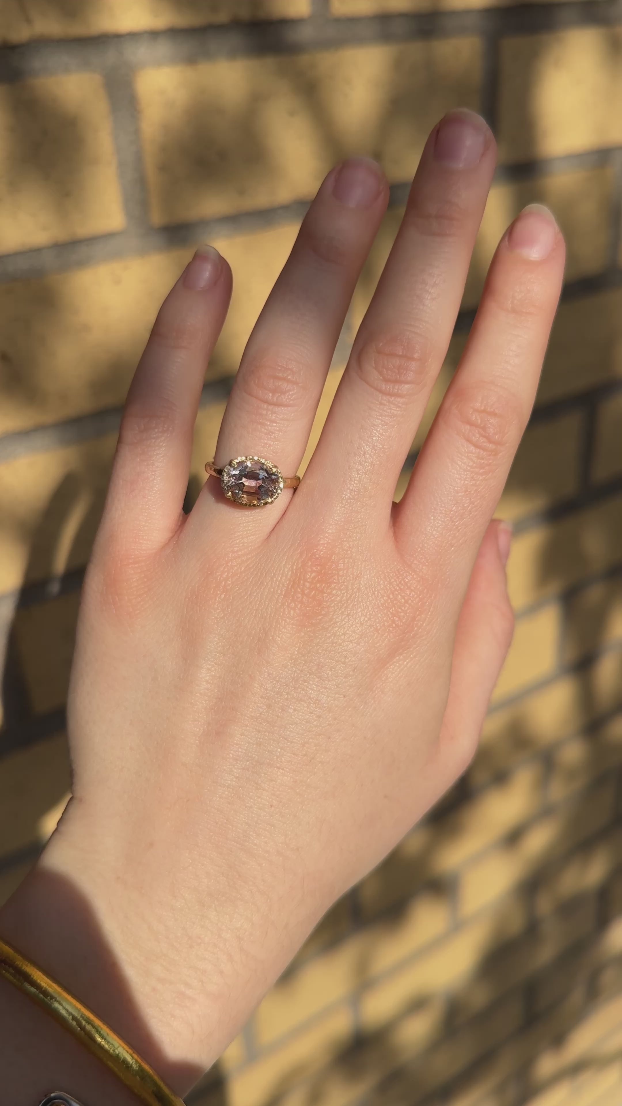 Morganite Solitaire Ring