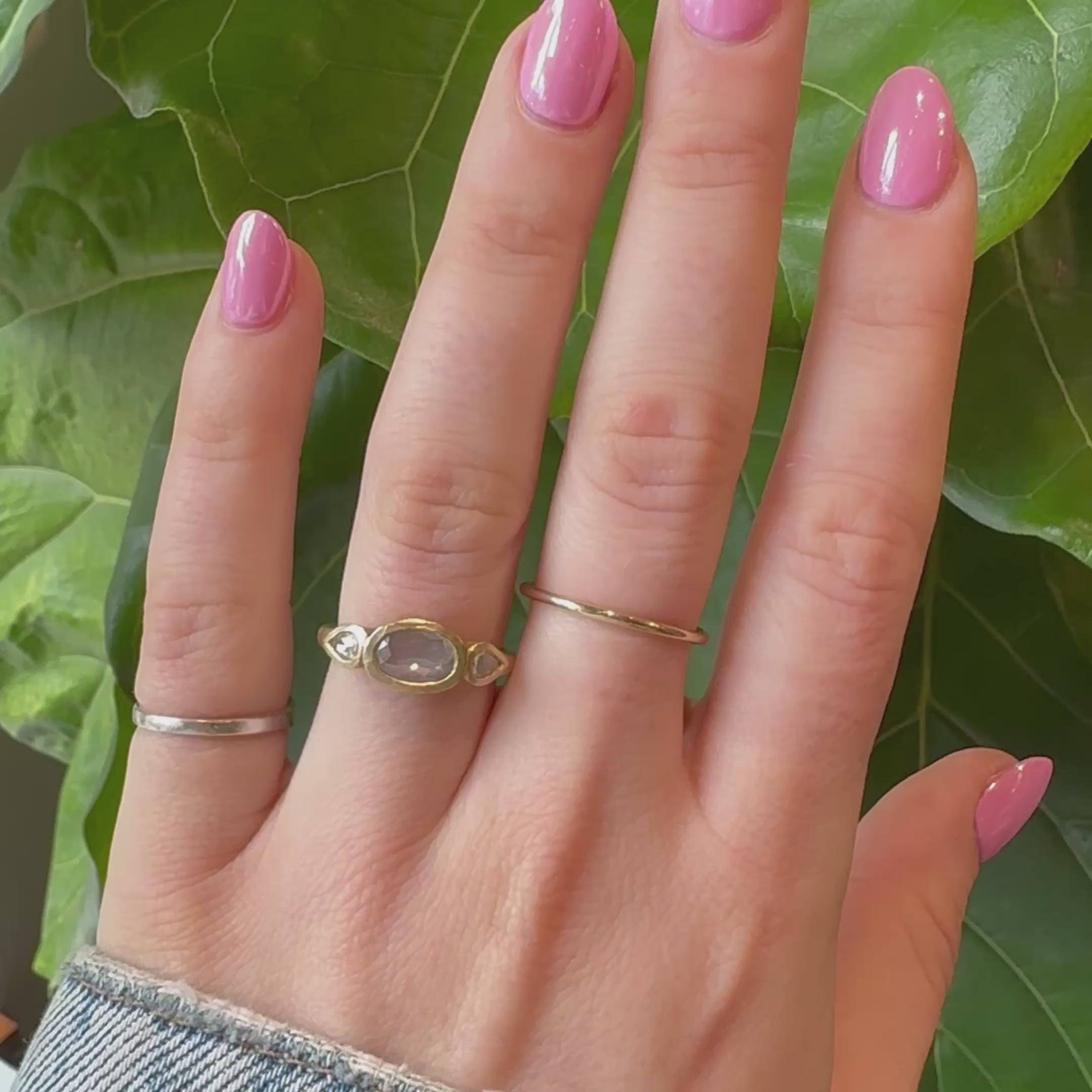 Triple Rose 1.10tcw Diamond Ring