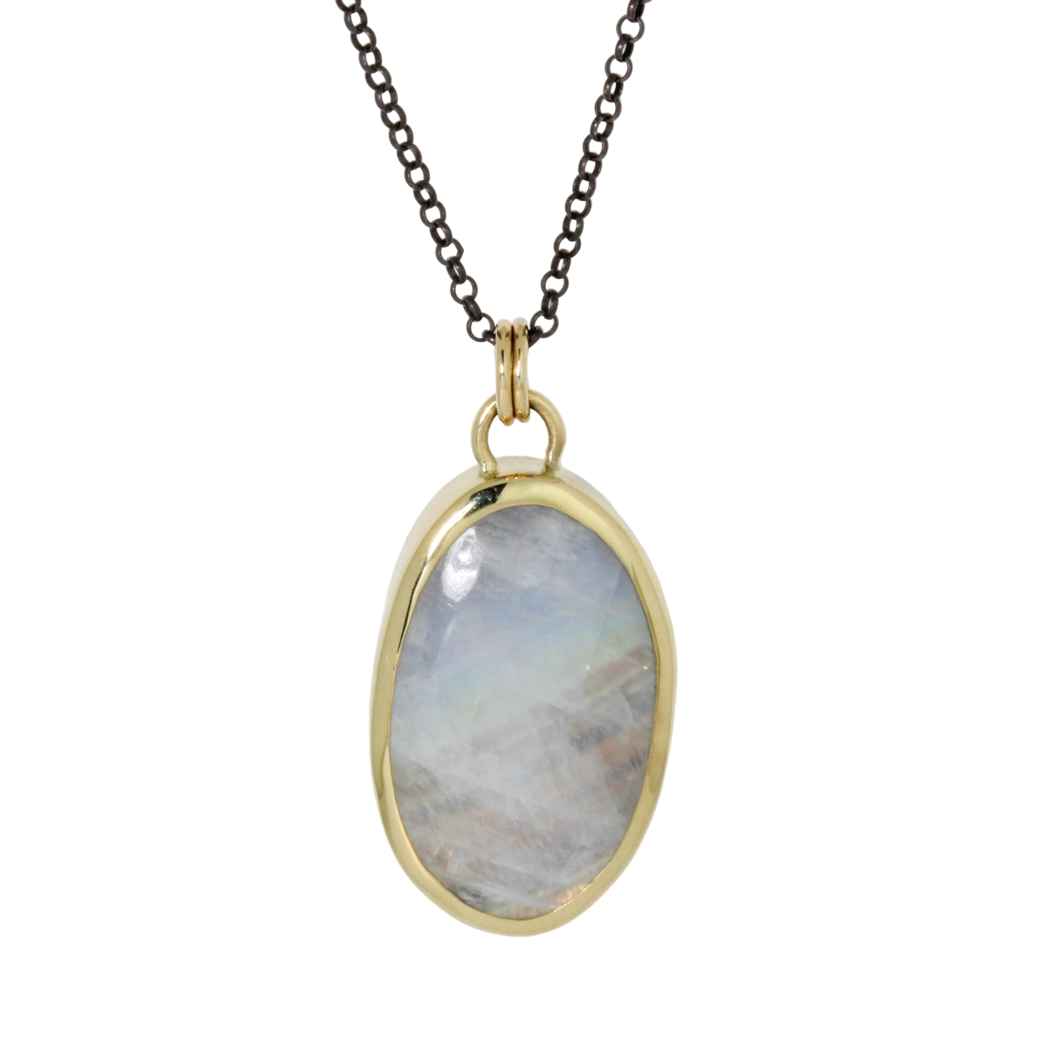 Rainbow Moonstone Necklace-Sara Thompson