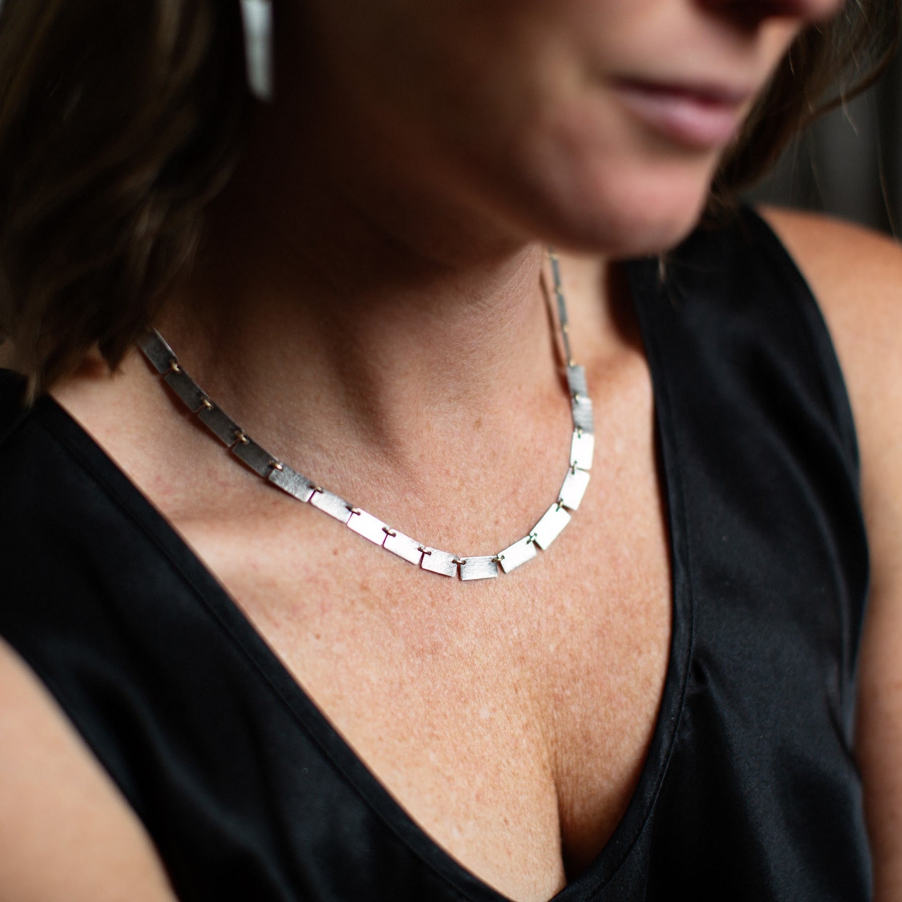 Rectangle Link Collar Necklace-Austin Titus