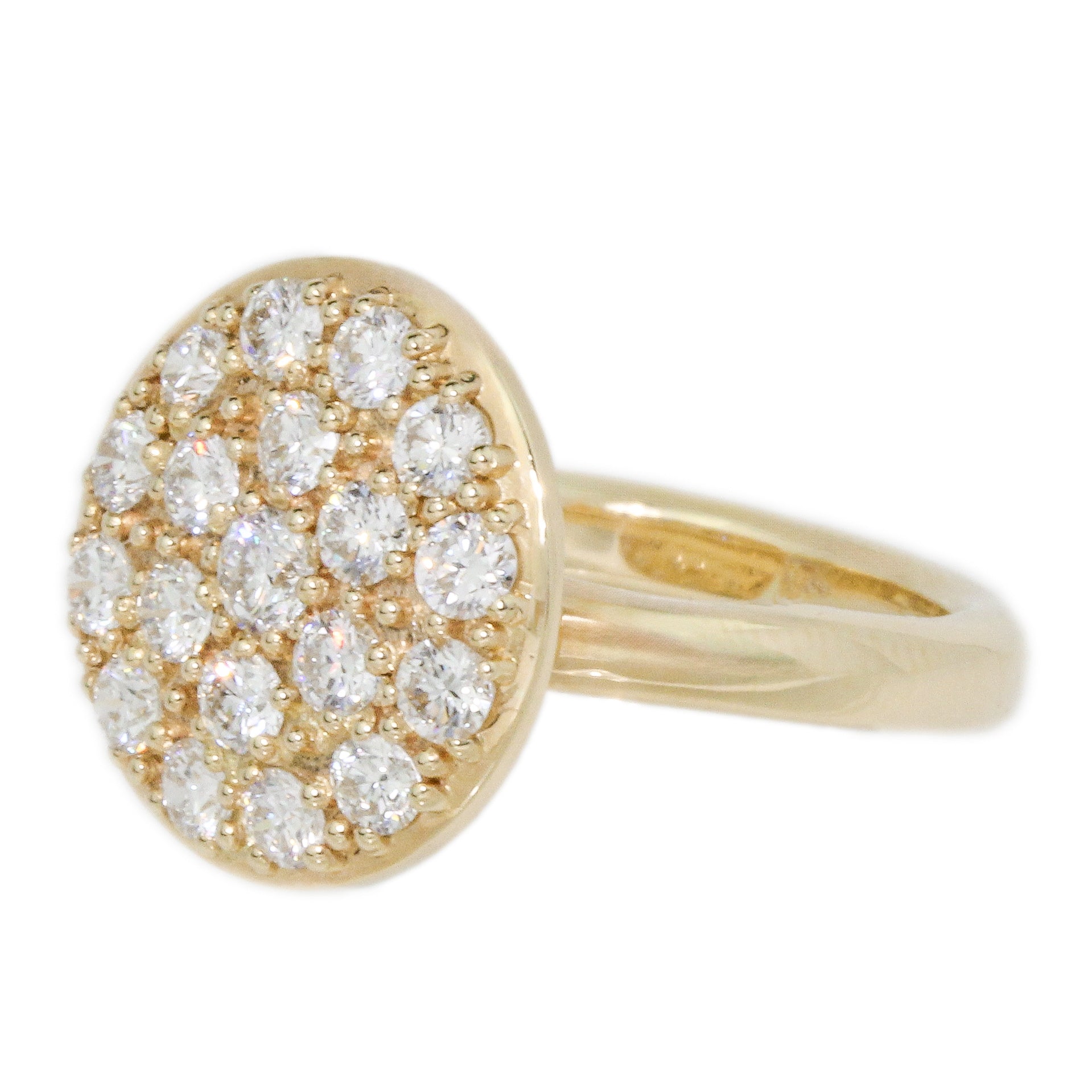 Round 1.00ct Pave Diamond Cluster Ring-Jamie Joseph