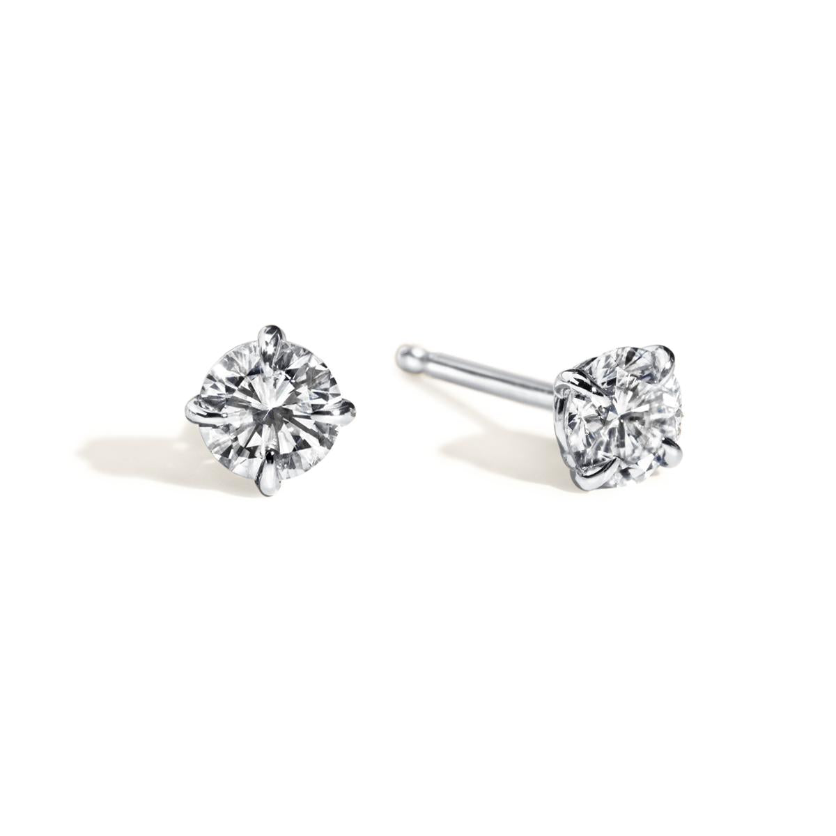Round Diamond 4 Prong Stud Earrings-Unbridaled Collective