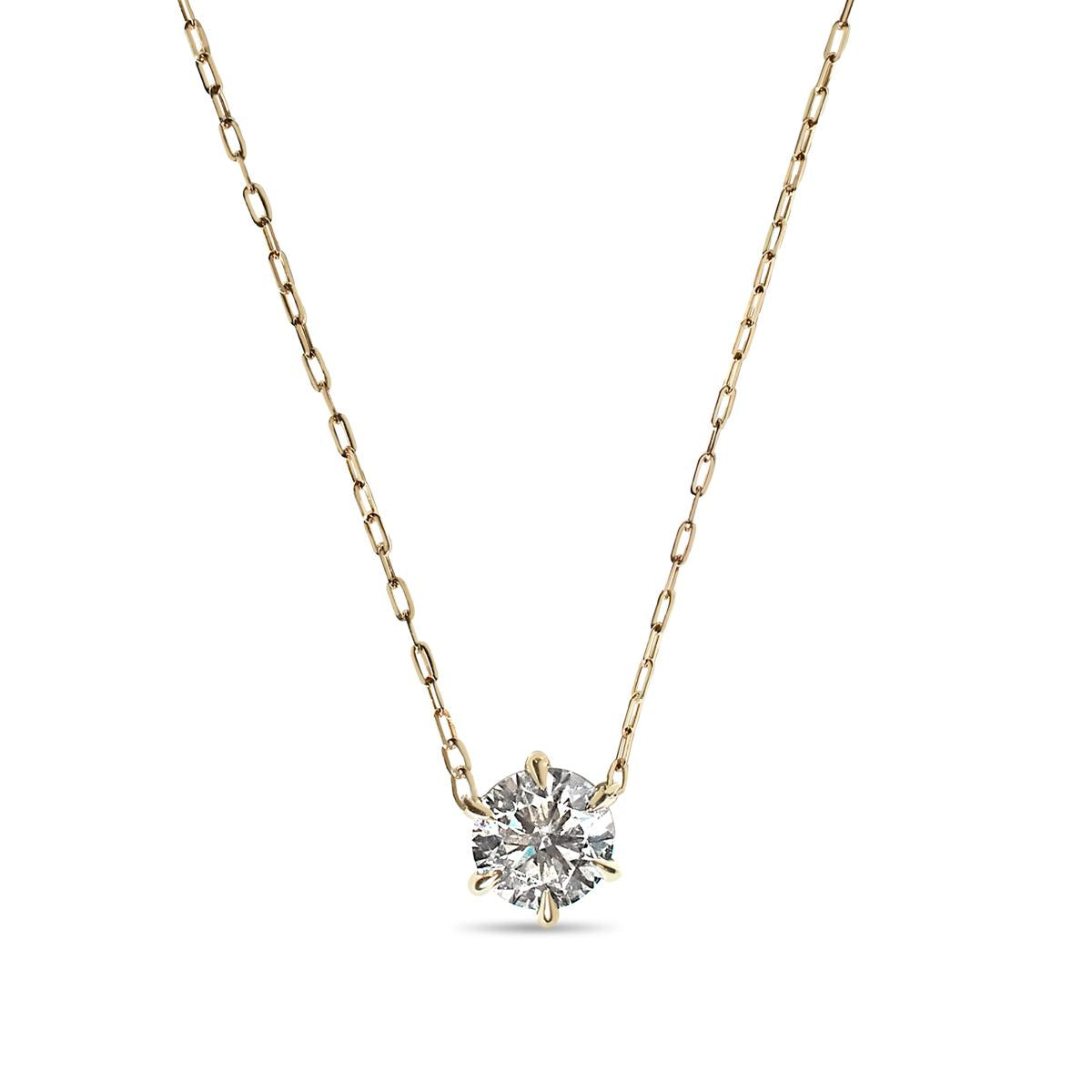 Round Diamond Pendant Necklace-Unbridaled Collective