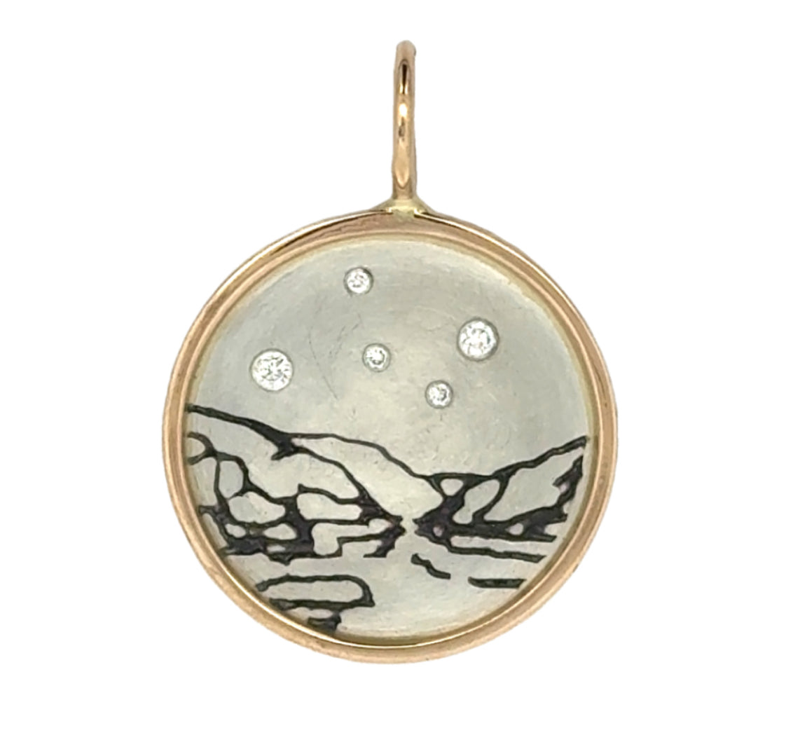 Round Framed Diamond Gorge Charm-Heather B. Moore