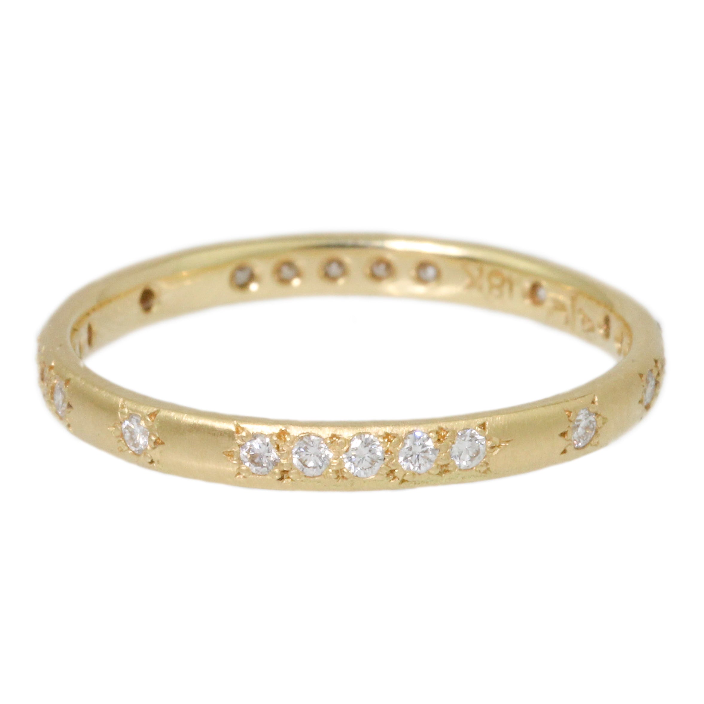 Rounded Thin 5-1-5 Diamond Ring-Adel Chefridi