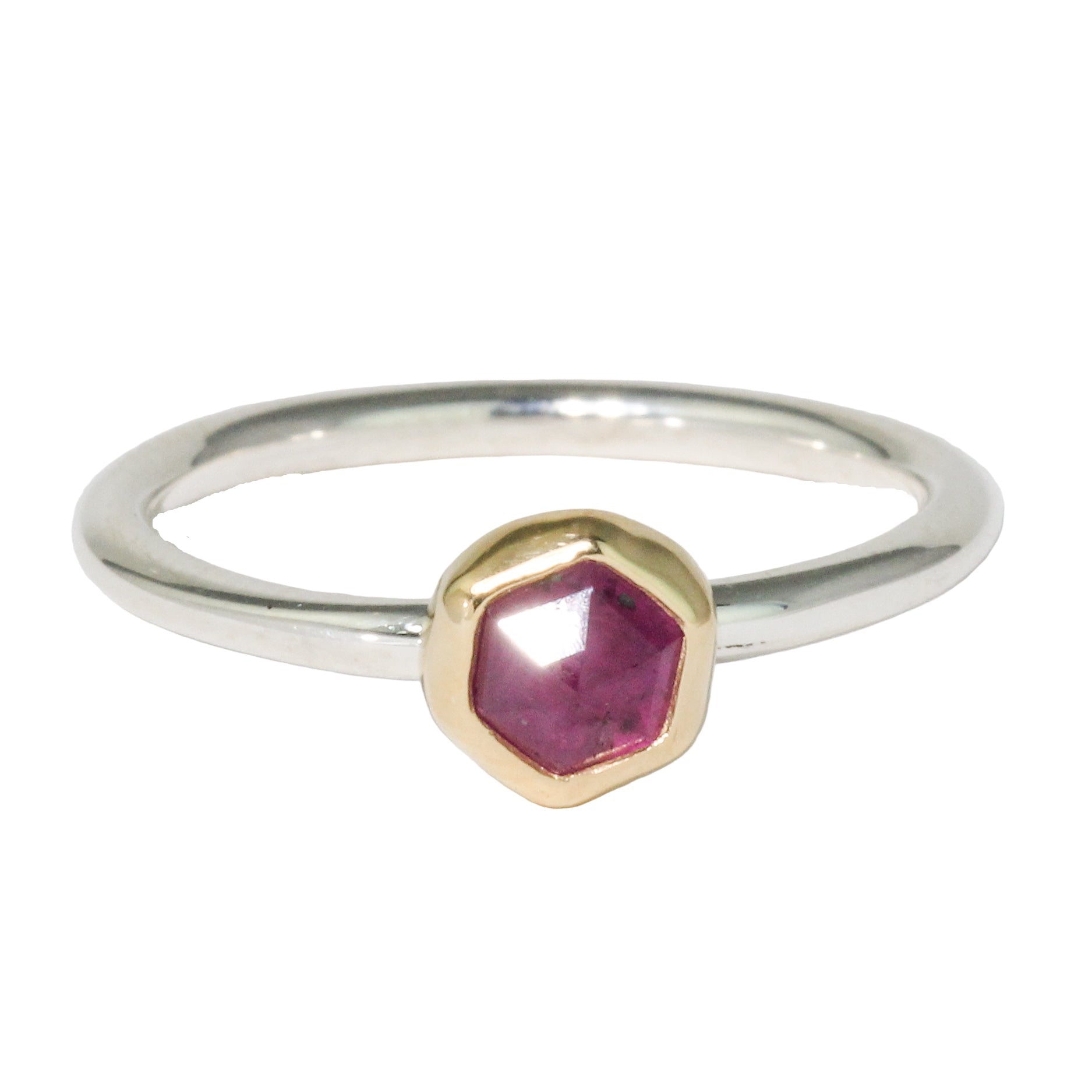 Ruby Hex Stacking Ring-Sara Thompson