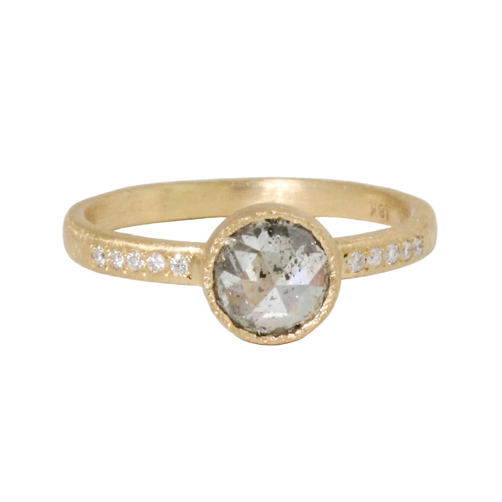 Salt and Pepper .97ct Diamond Ring-Yasuko Azuma