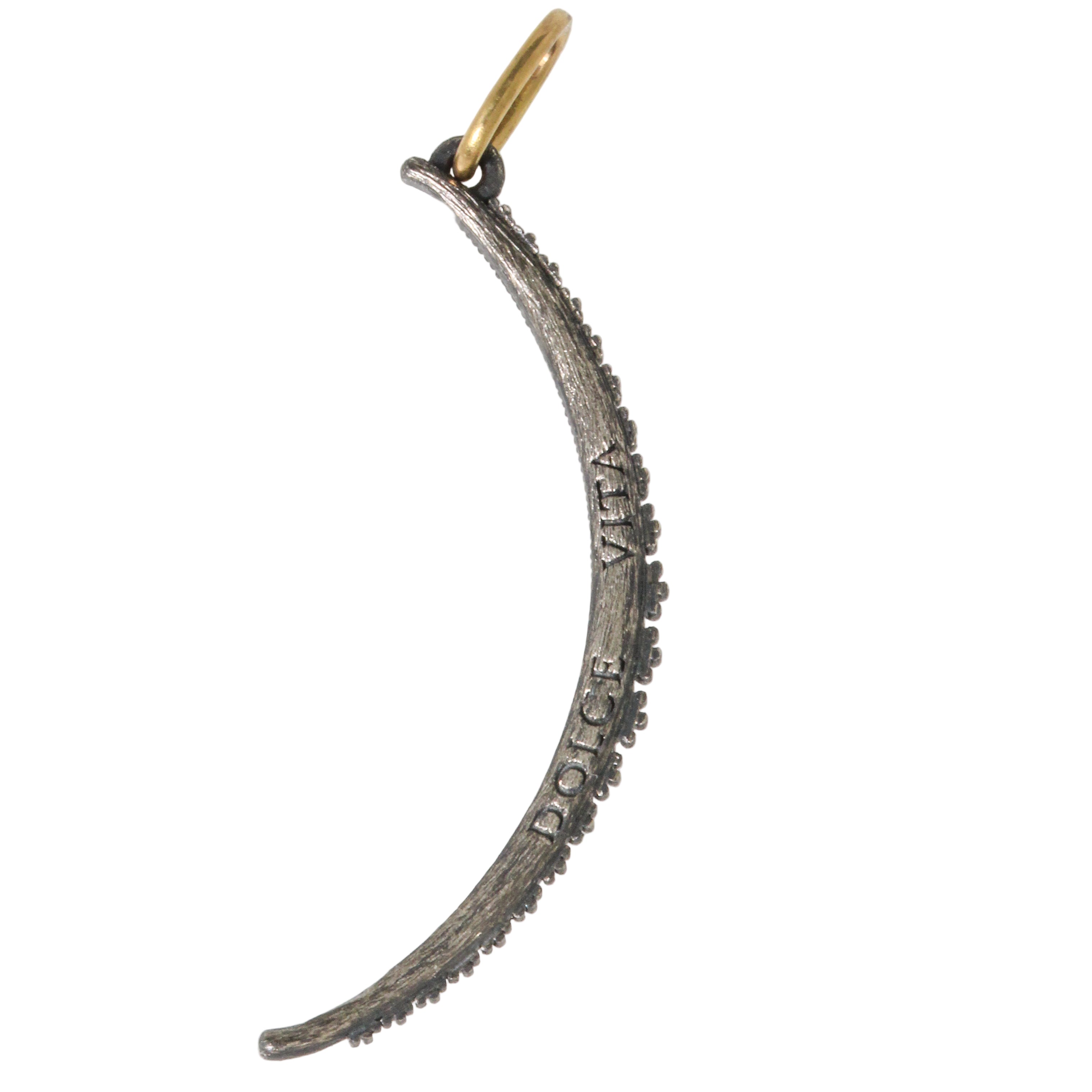 Slim Diamond Moon Charm-Erica Molinari