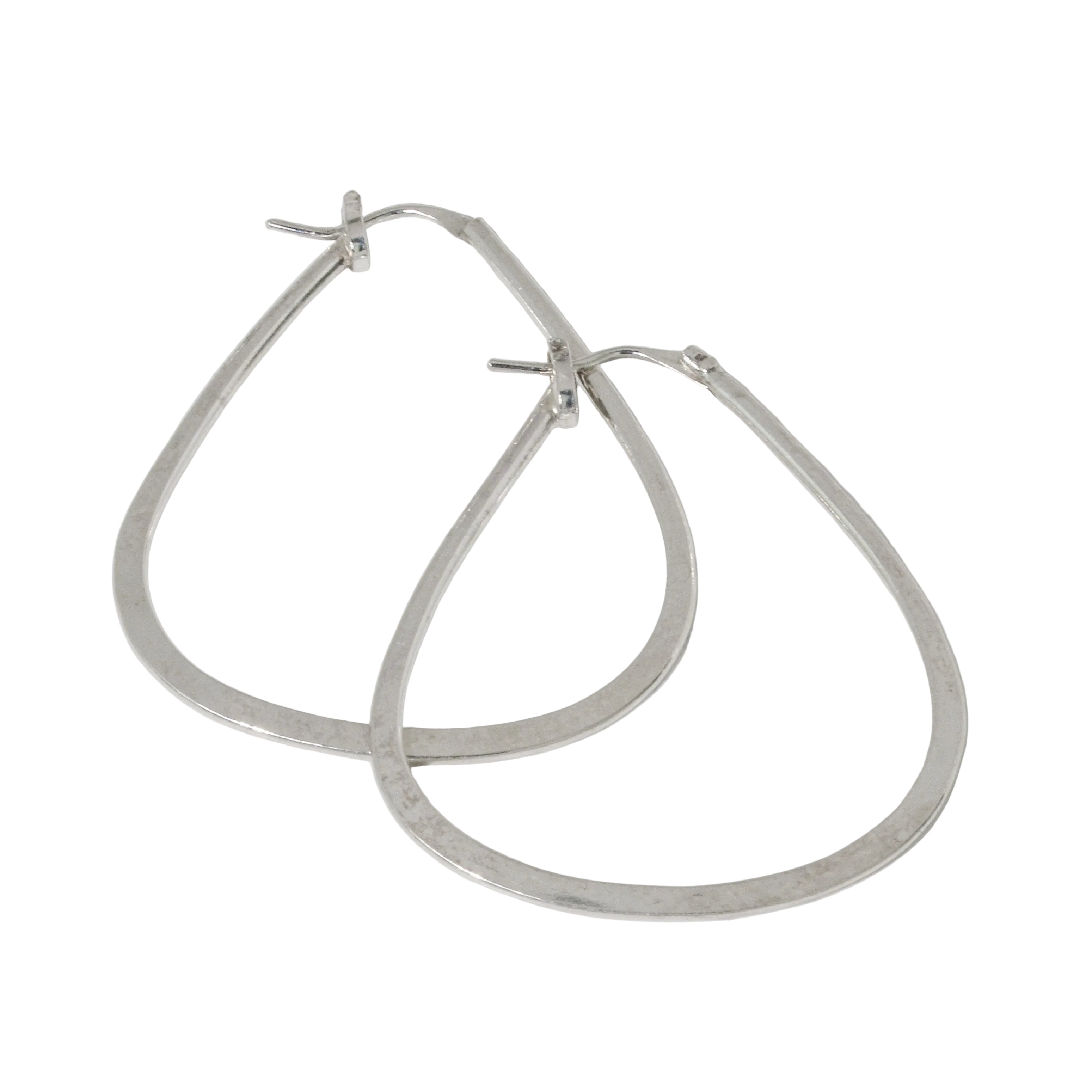 Small Silver Shadow Hoops-Lulu Designs