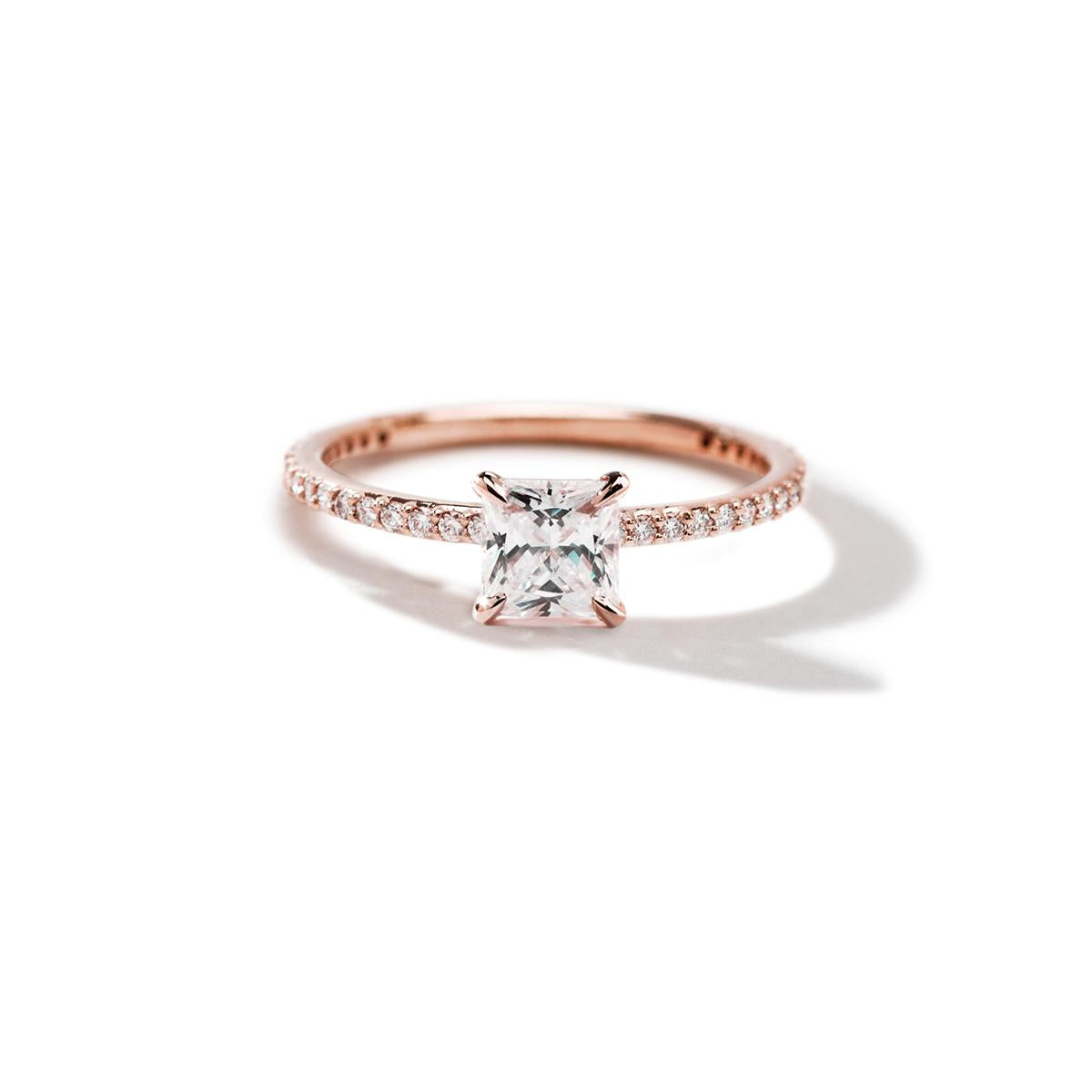 Solitaire Pave Engagement Ring-Unbridaled Collective