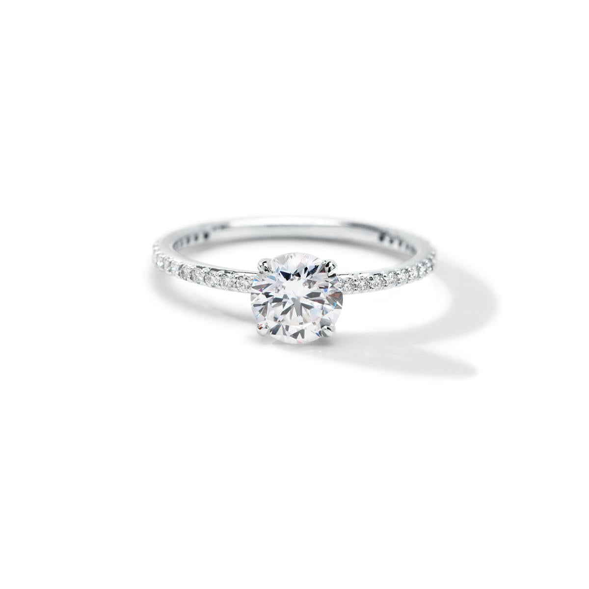 Solitaire Pave Engagement Ring-Unbridaled Collective