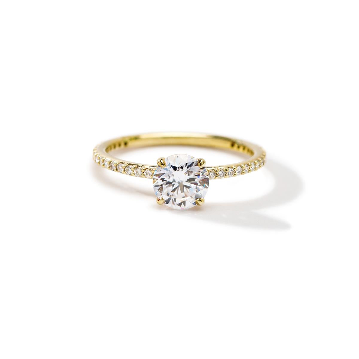 Solitaire Pave Engagement Ring-Unbridaled Collective
