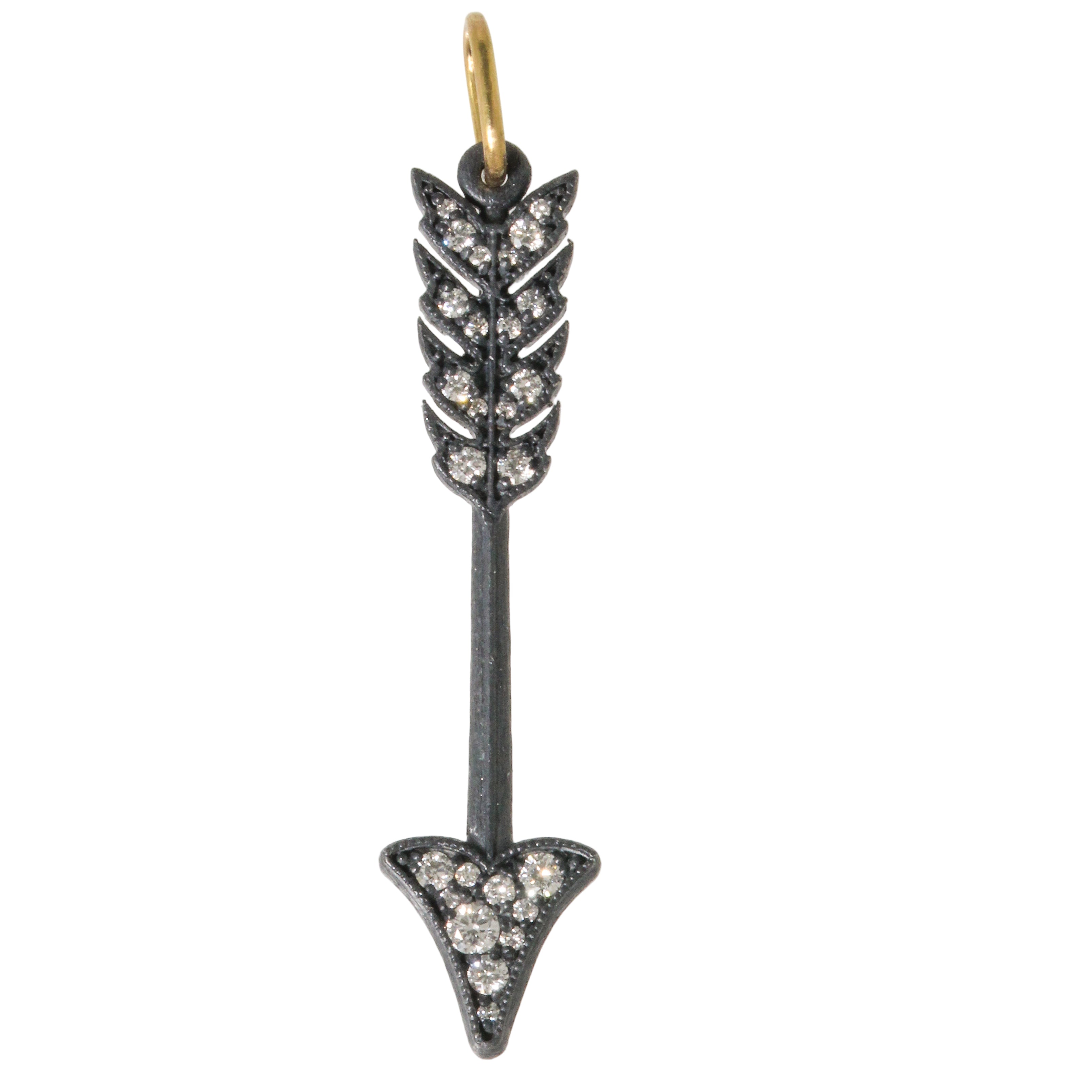 Sterling Diamond Arrow Charm-Erica Molinari