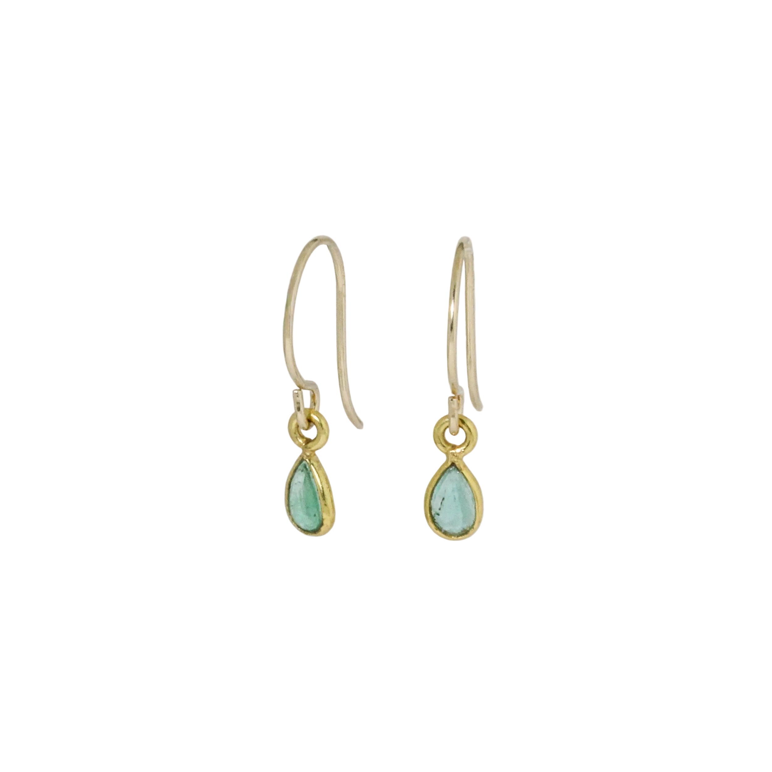 Super Mini Emerald Earrings-Margaret Solow