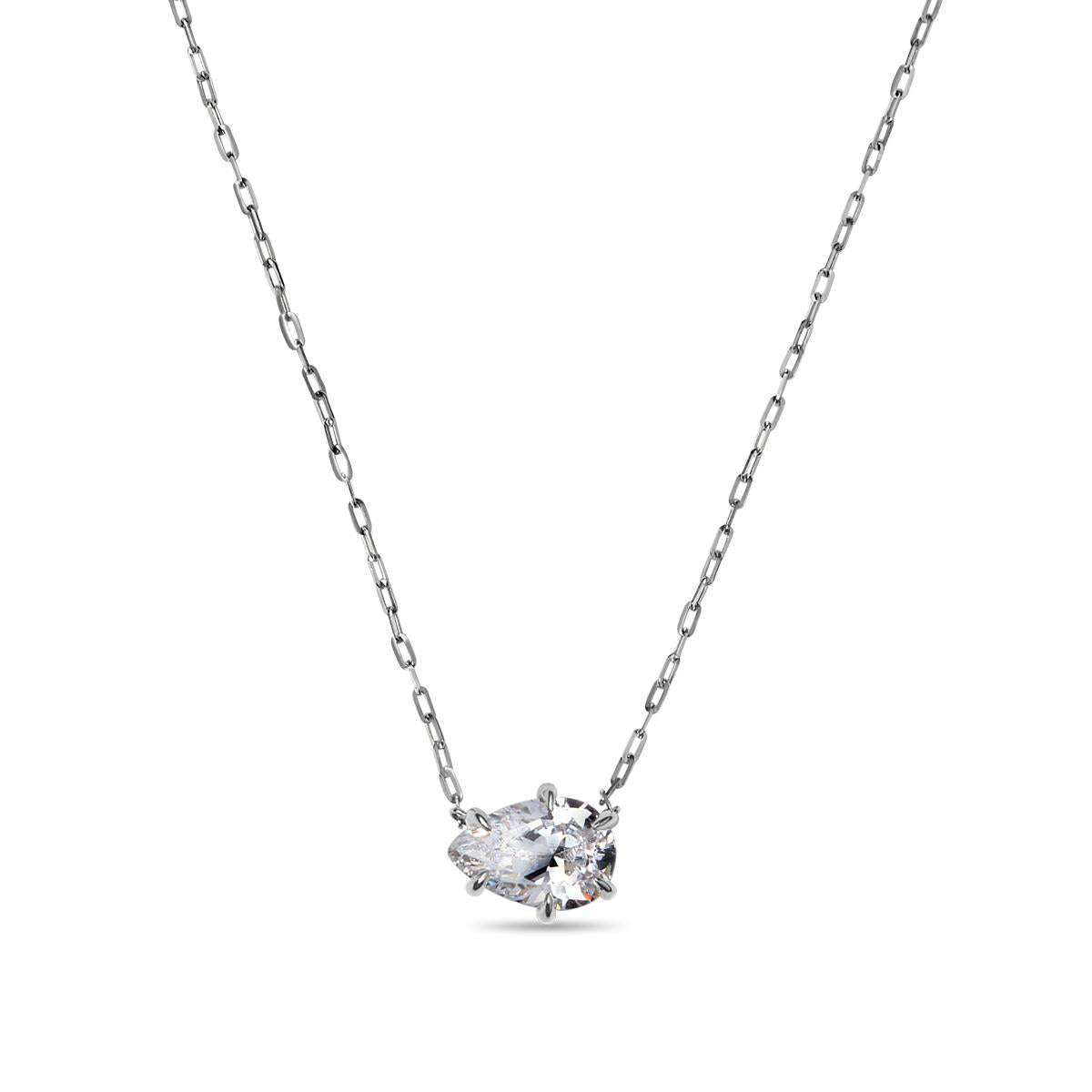 Teardrop Diamond Pendant Necklace-Unbridaled Collective