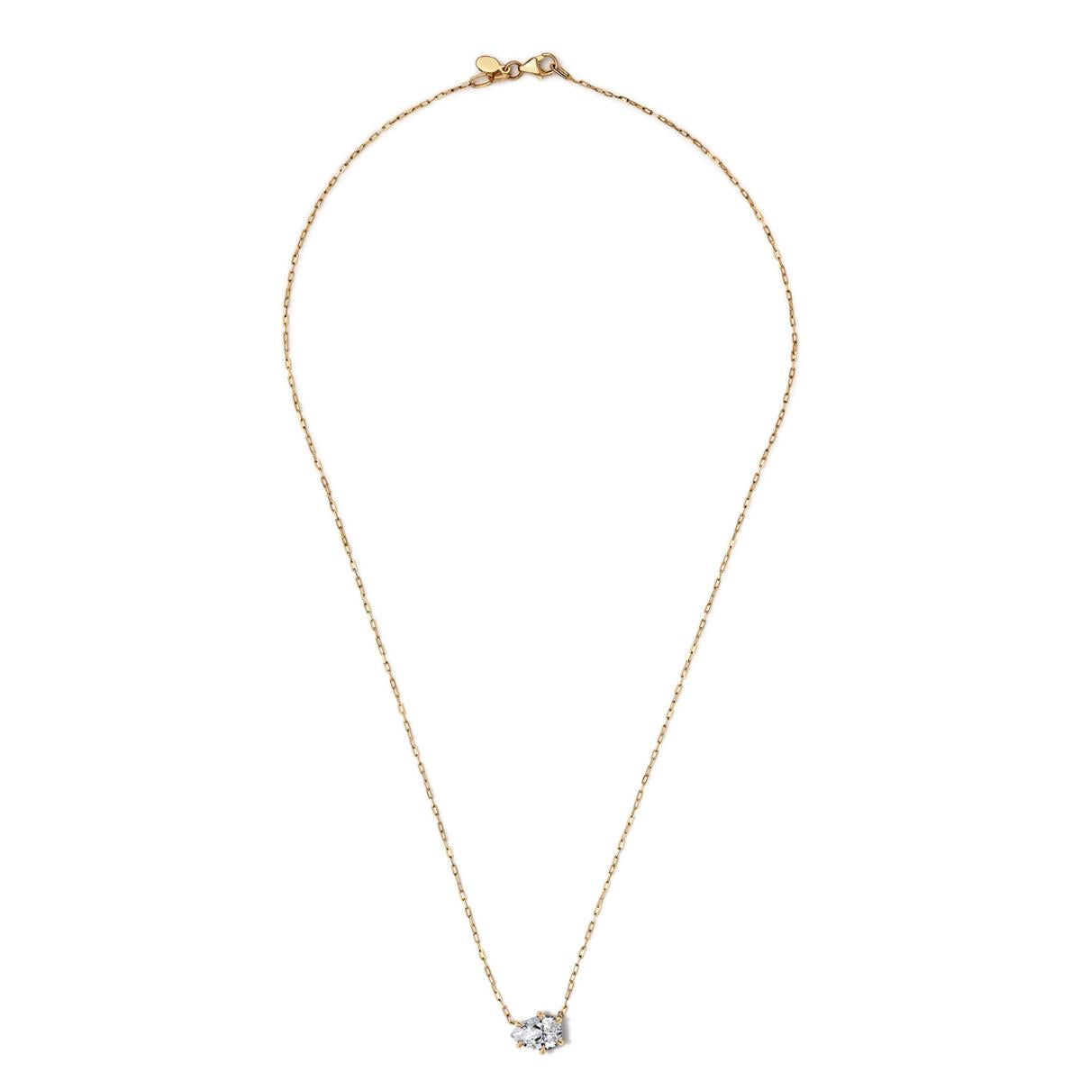 Teardrop Diamond Pendant Necklace-Unbridaled Collective