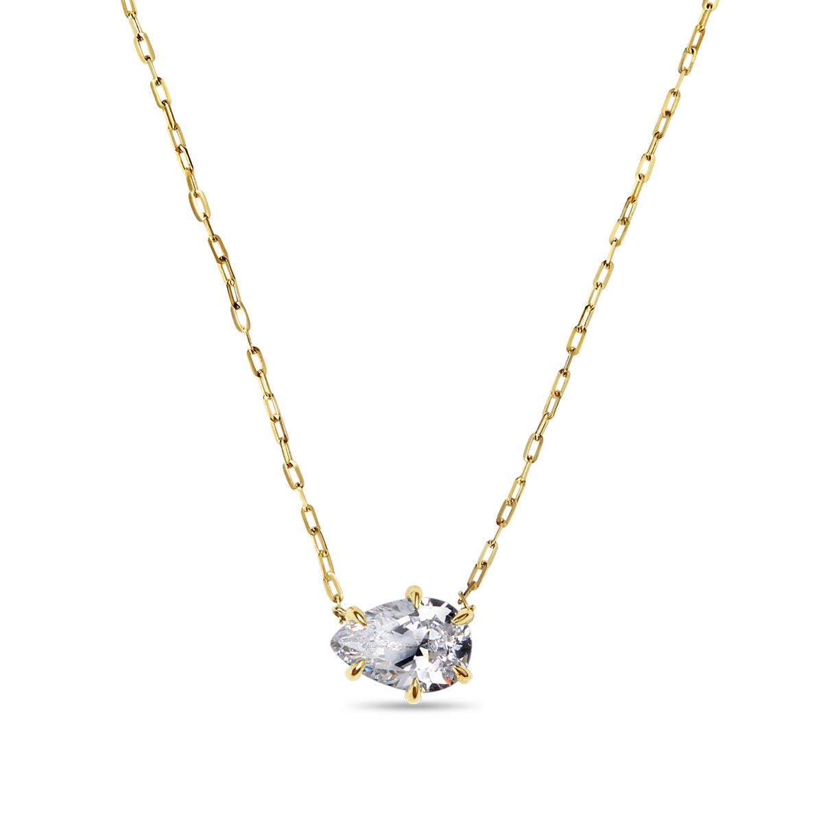 Teardrop Diamond Pendant Necklace-Unbridaled Collective