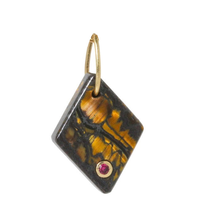 Tiger's Eye & Ruby Necklace-Karin Luvaas