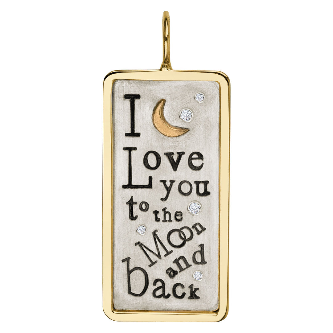 To The Moon and Back ID Tag Charm-Heather B. Moore