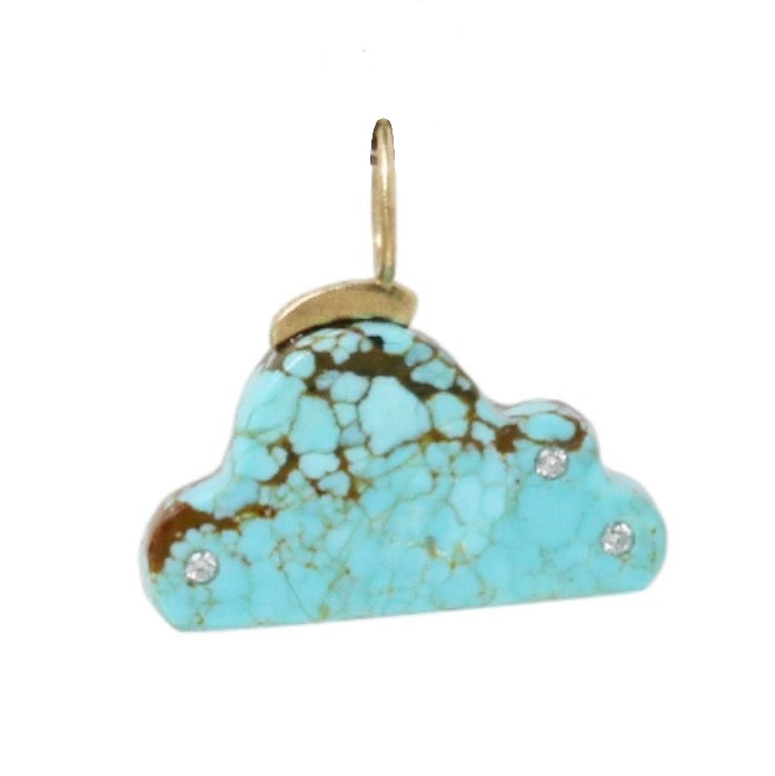 Turquoise Cloud Necklace with Diamonds-Karin Luvaas
