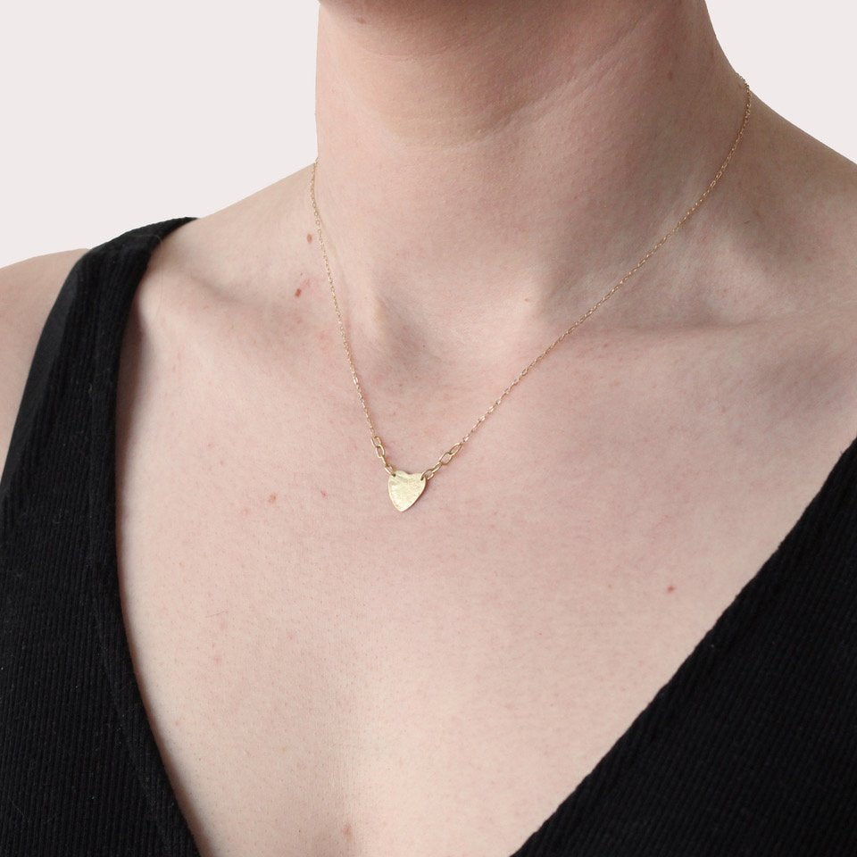 Two Tone Mini Paper Heart Necklace-Sarah McGuire