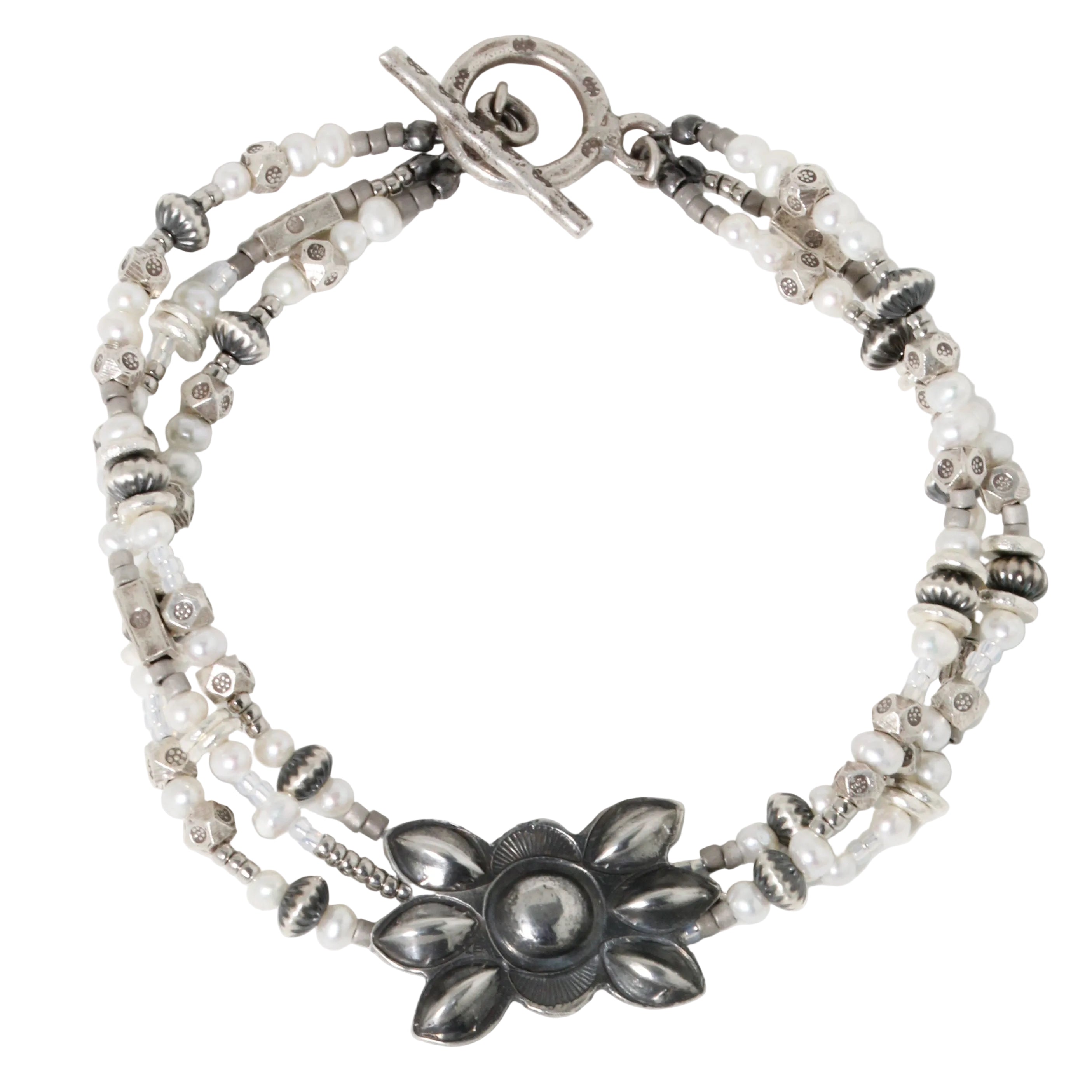 Vintage Revival Conch + Pearl Bead Bracelet-Southwest