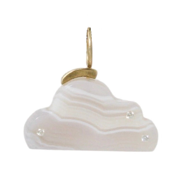 White Agate Cloud Necklace-Karin Luvaas