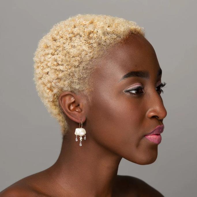 White Storm Cloud Earrings-Rachel Quinn