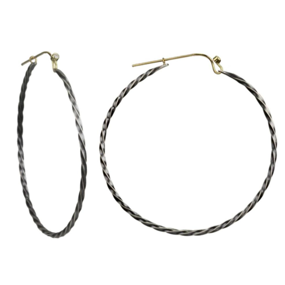XL Bias Hoop Earrings-Sarah McGuire