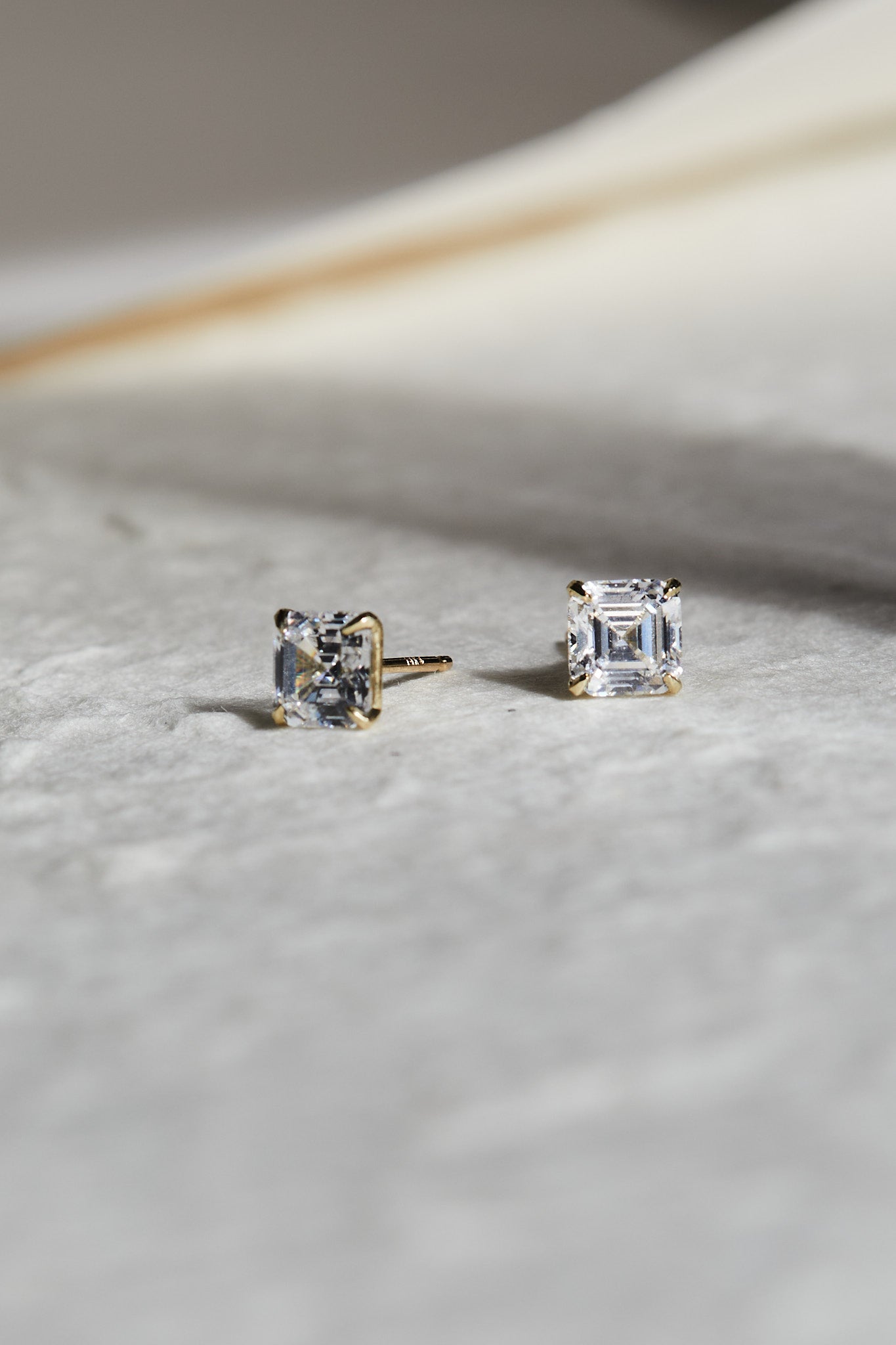 Asscher Cut Diamond Studs