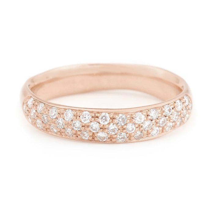 Triple Row Pavé Diamond Band