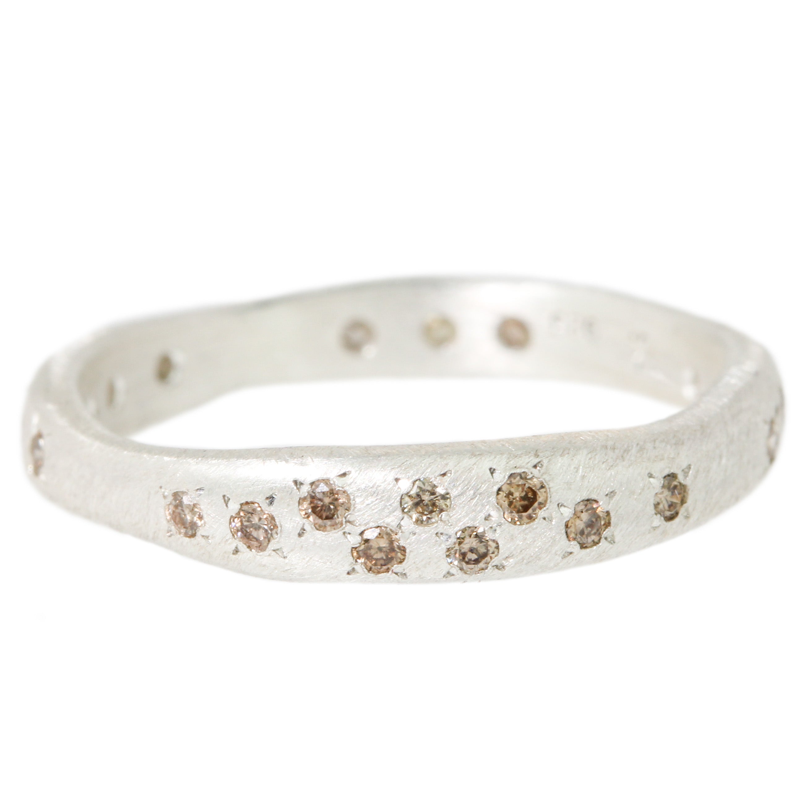 Silver Flow Diamond Ring #2