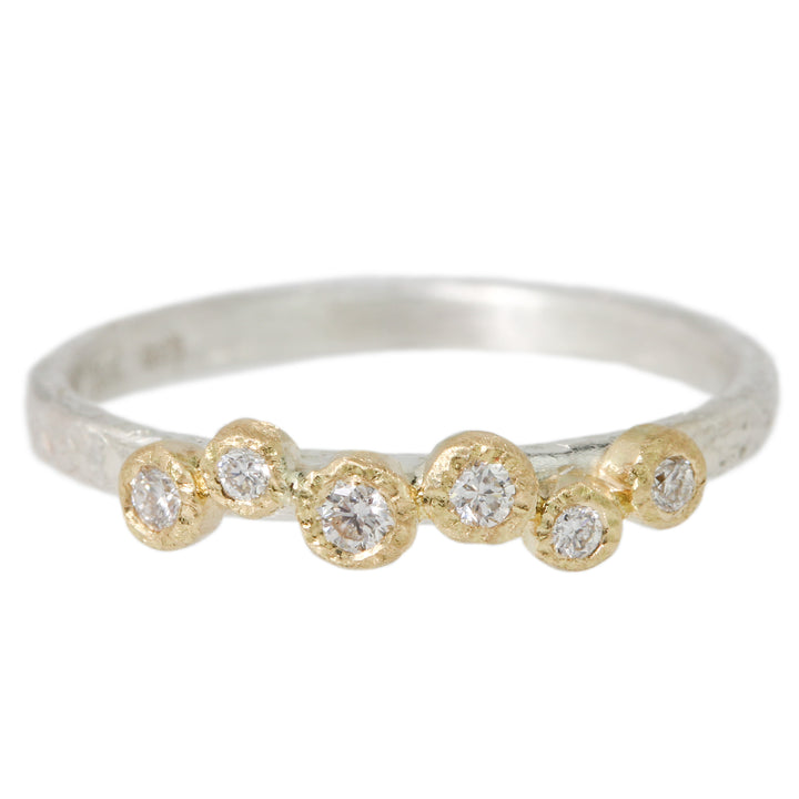 Six Diamond Bezel Ring