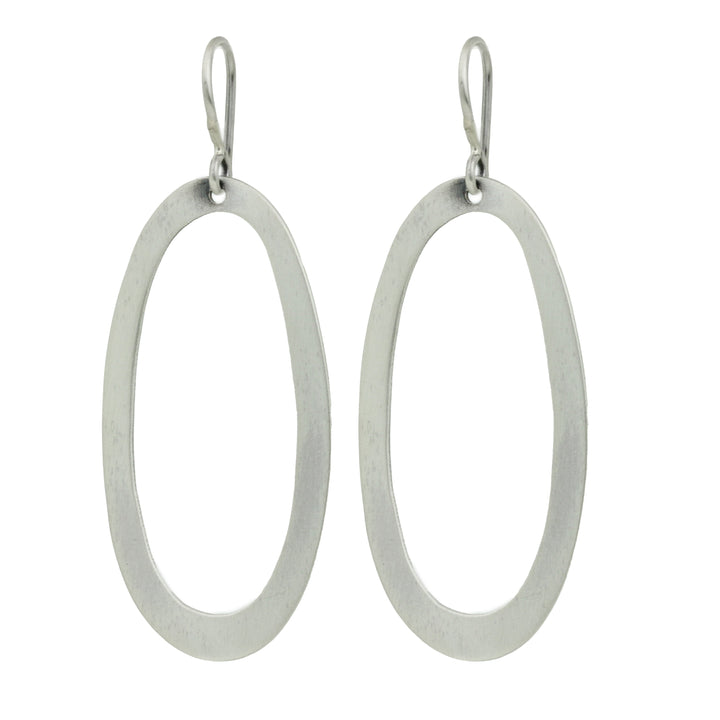 Large Oval Drop Earrings