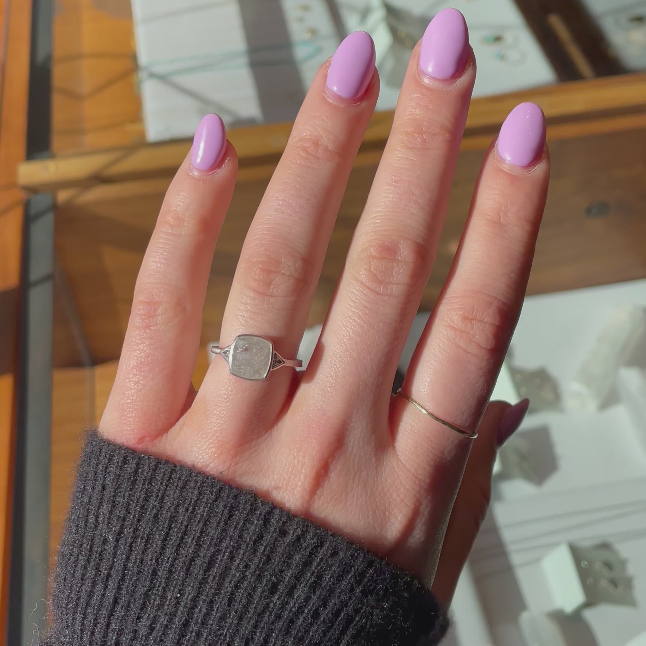 Icy Grey 2.25ct Diamond Ring