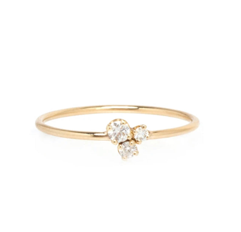 Trio Prong Diamond Ring