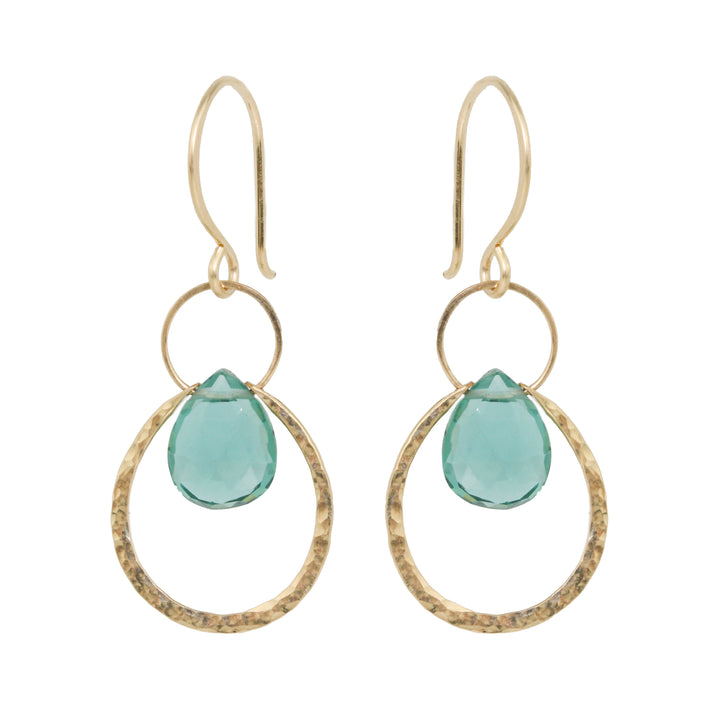 Ophelia Green Quartz Earrings