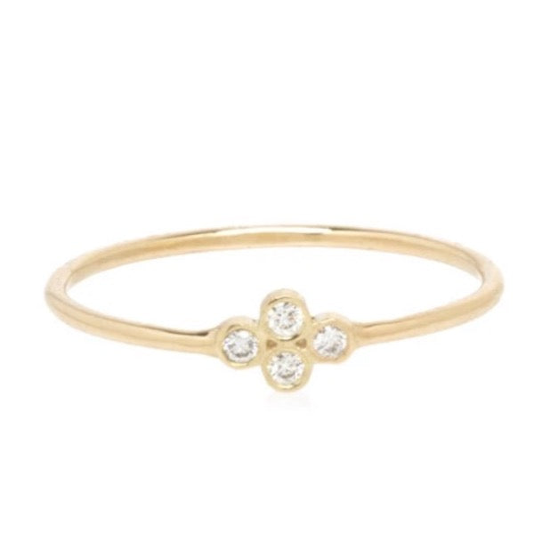 Tiny Quad Diamond Ring