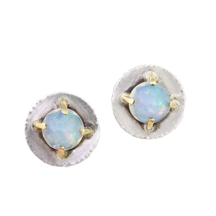 Ethiopian Opal Stud Earrings