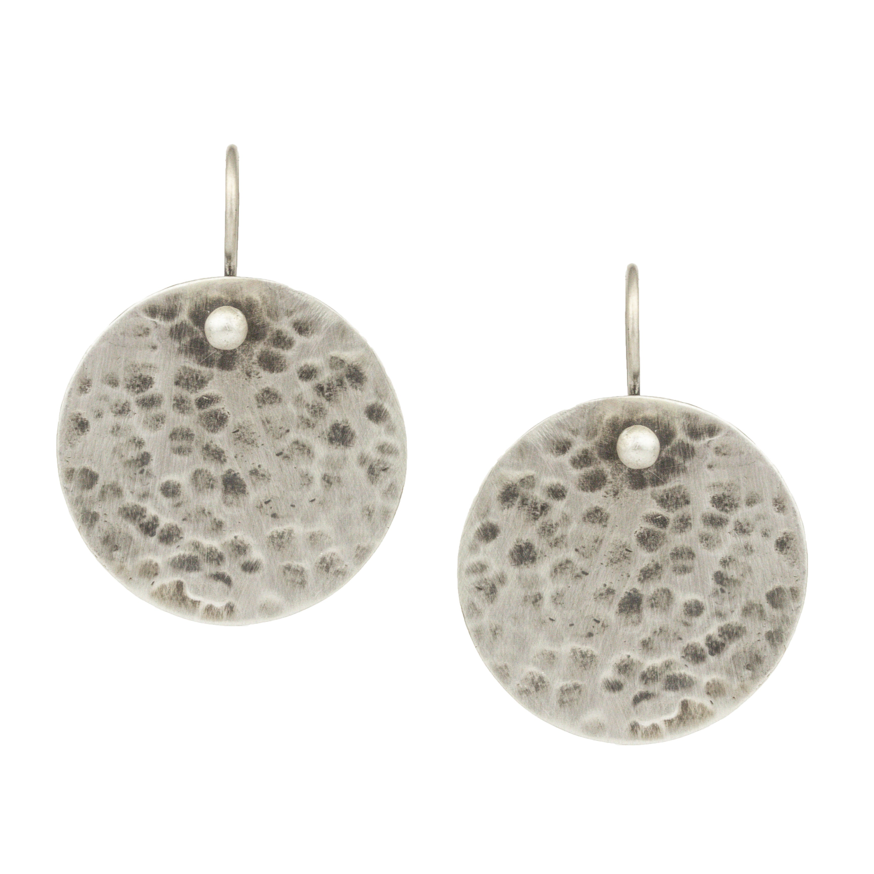 Hammered Disc Earrings