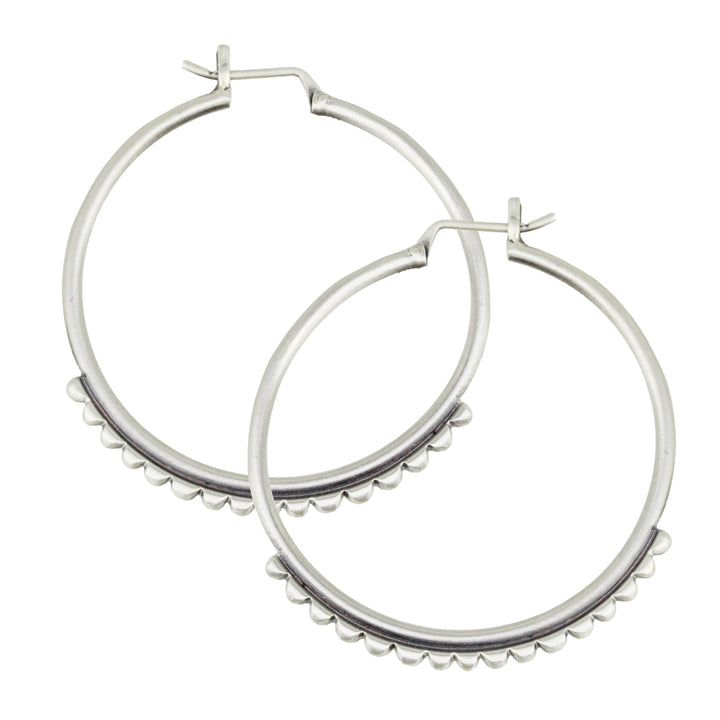 Serrated Hoop Earrings