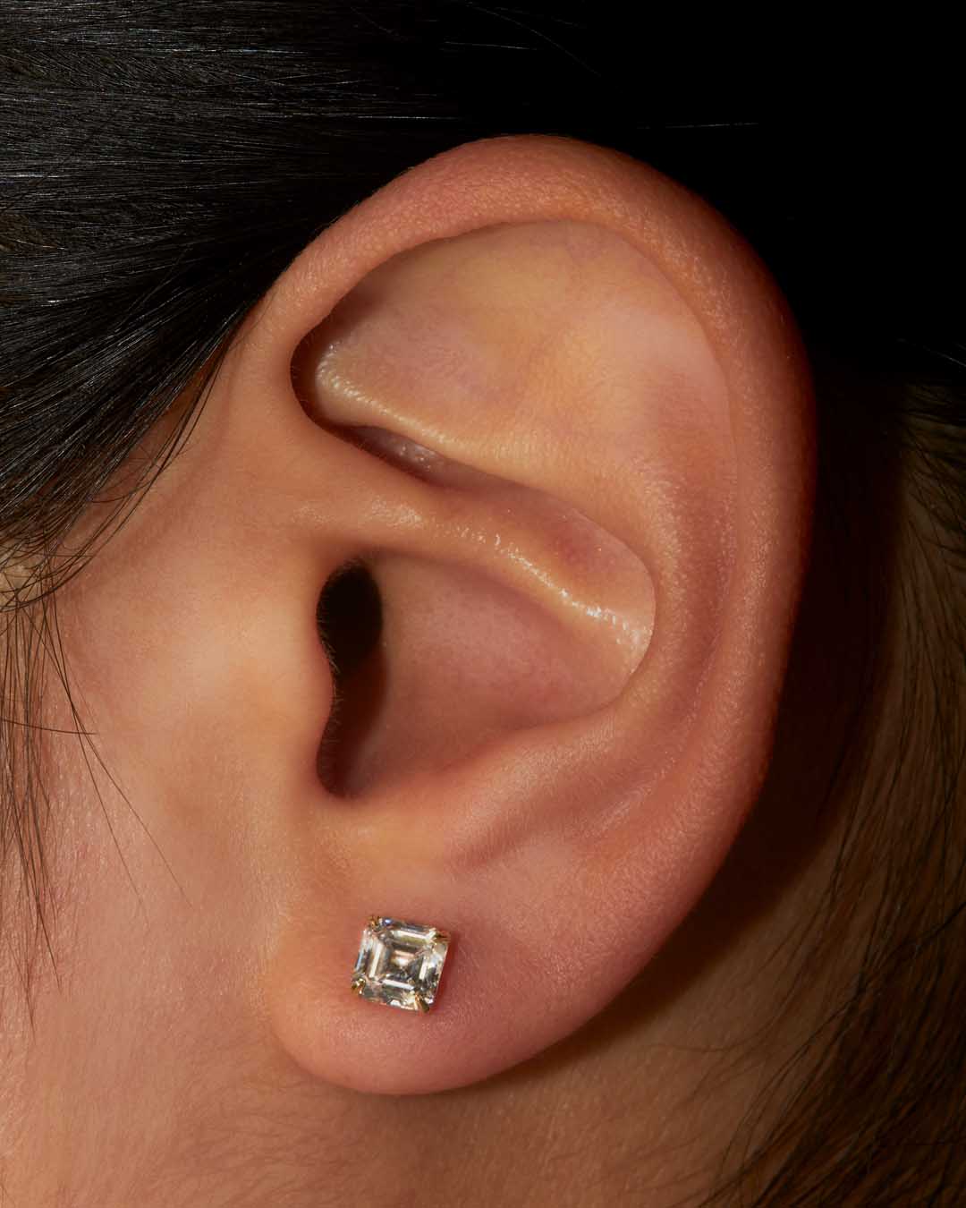 Asscher Cut Diamond Studs