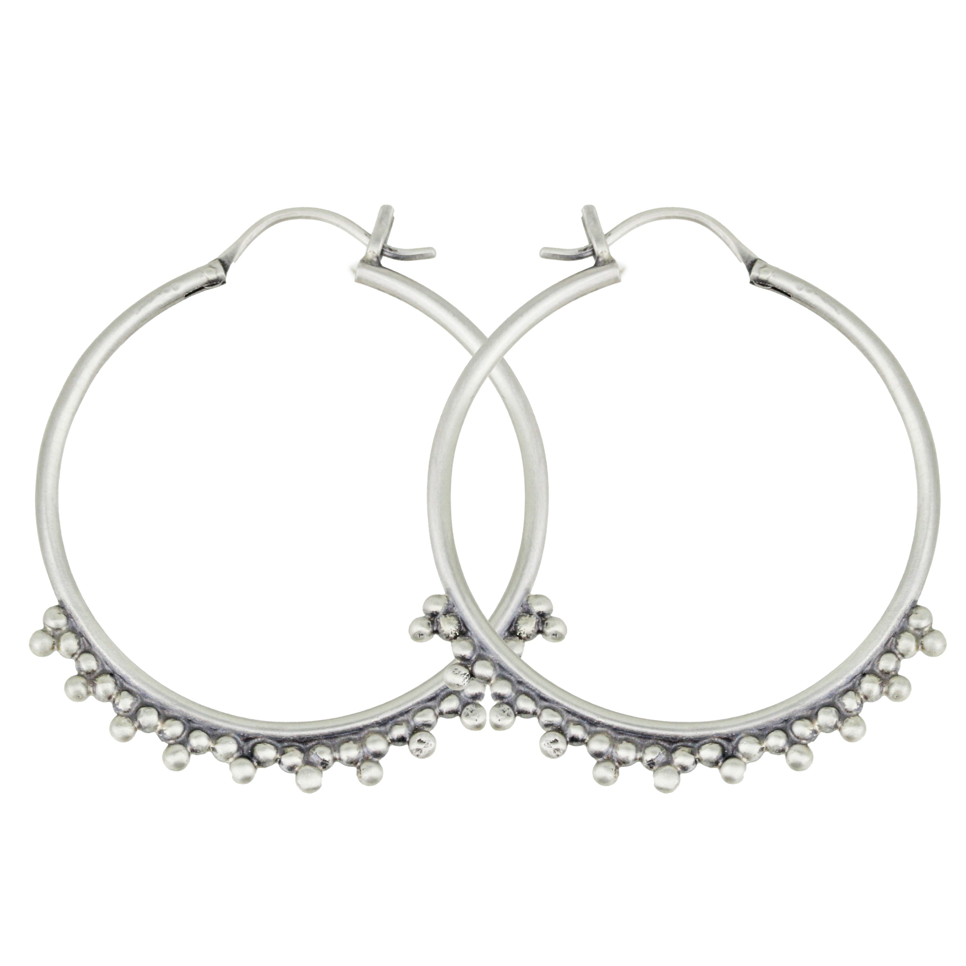 Clover Hoop Earrings-Jane Diaz