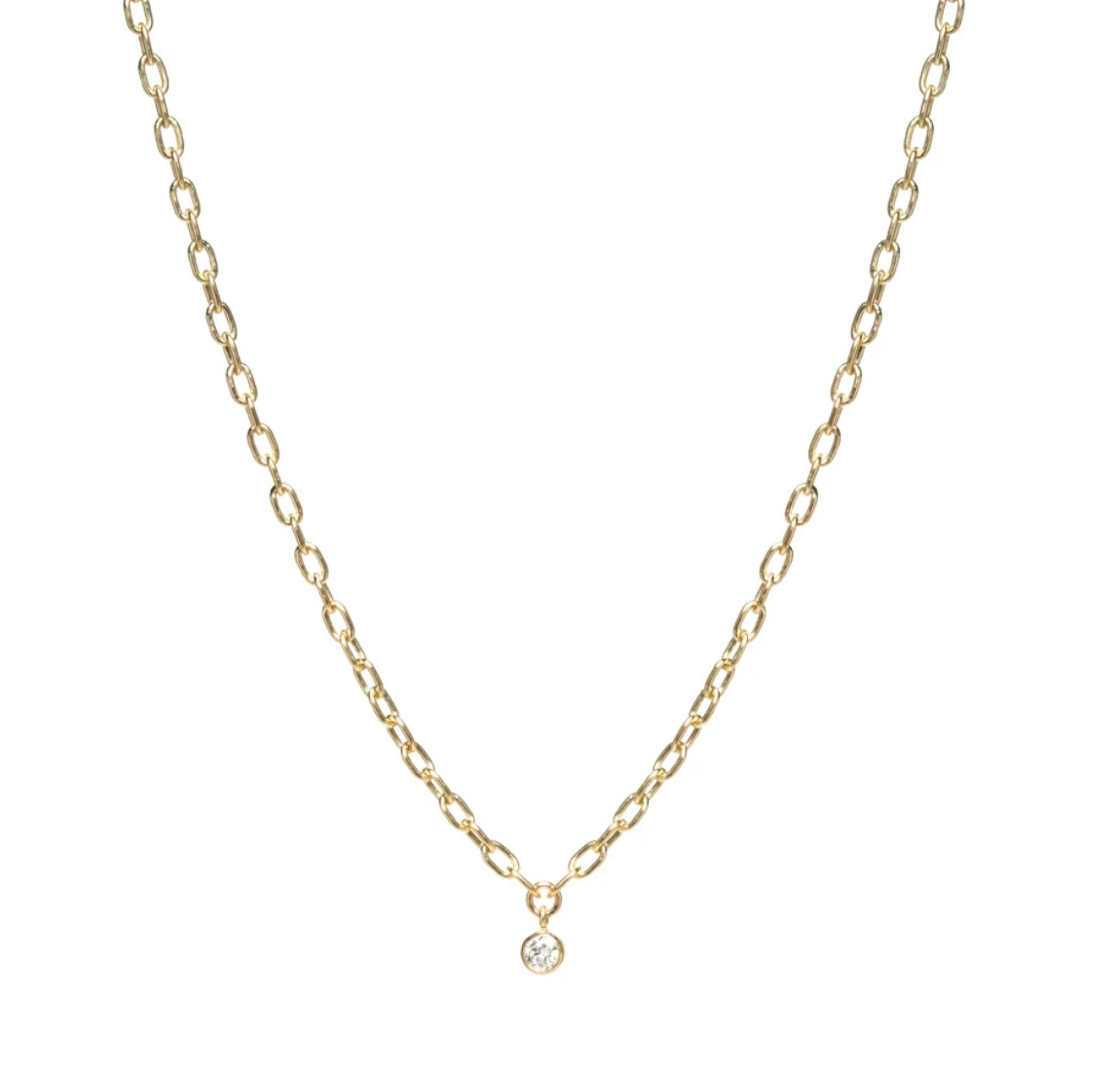 Diamond Dangle Necklace-Zoë Chicco