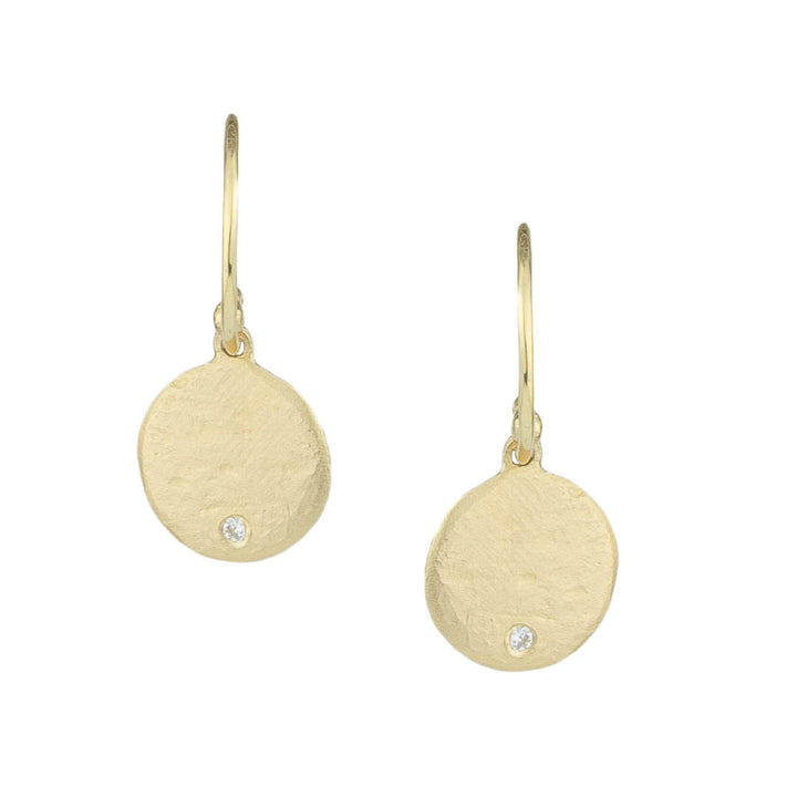 Diamond Disc Earrings