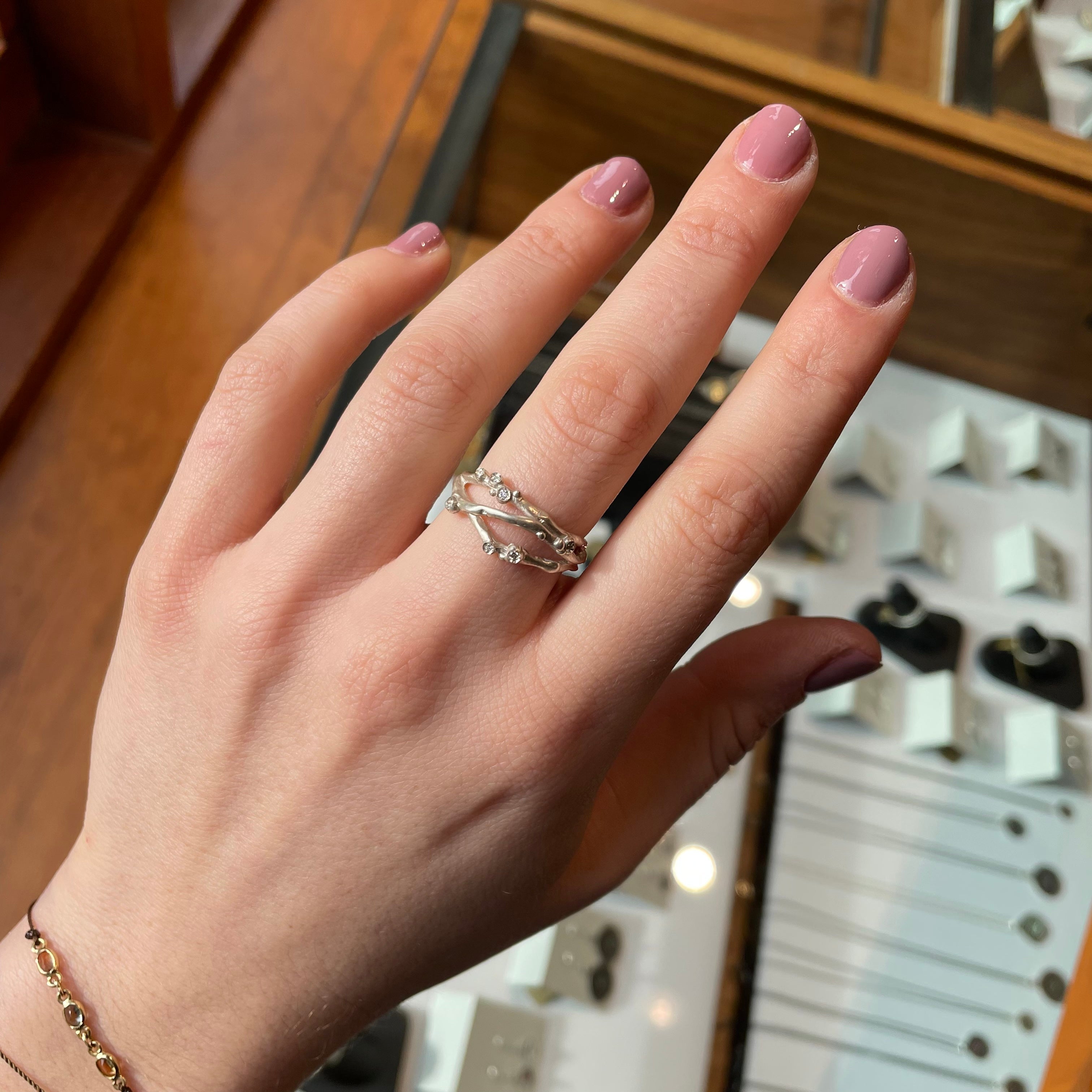 Encrusted Triple Branch Ring-Branch