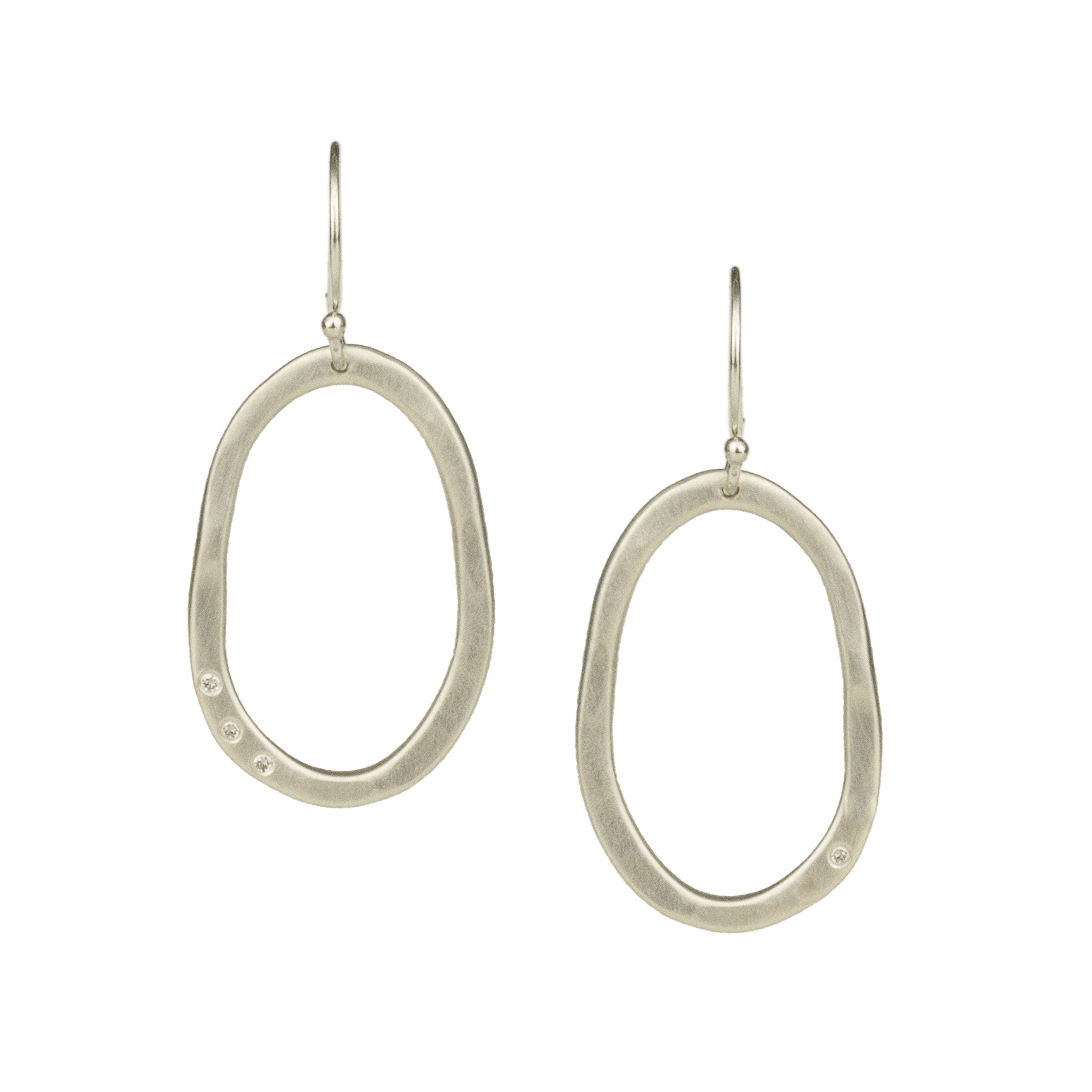 Small Diamond Pebble Earrings-Sarah McGuire