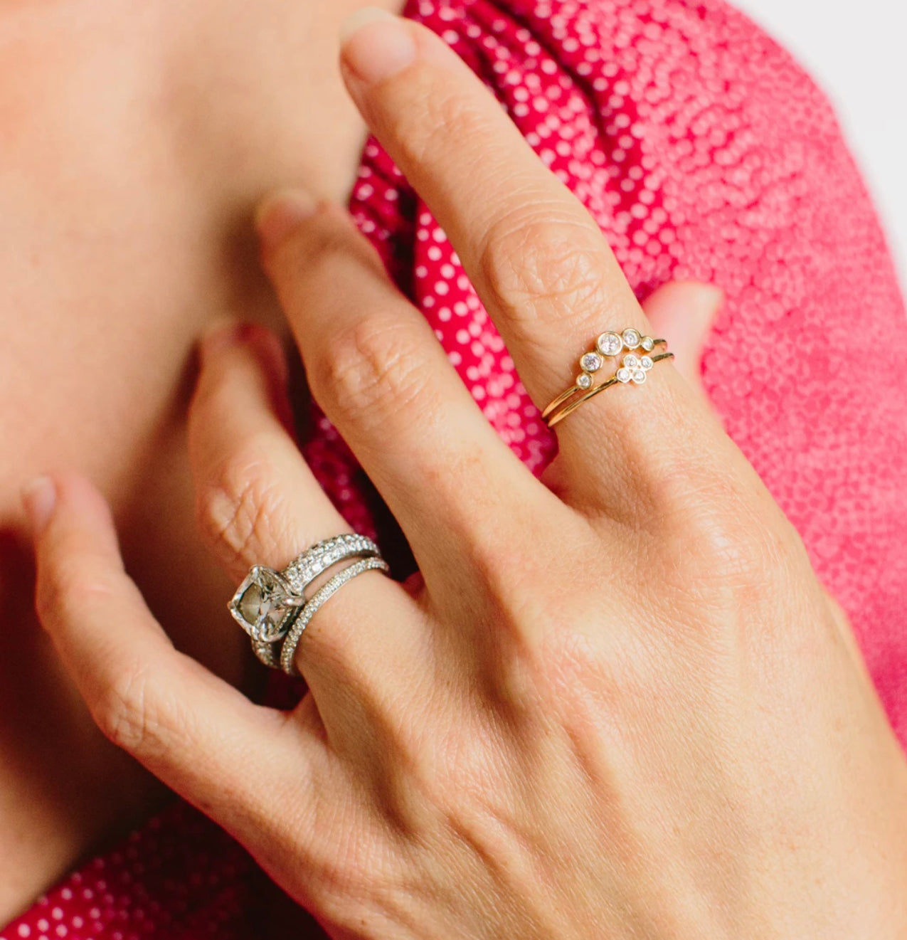 Tiny Quad Diamond Ring-Zoë Chicco